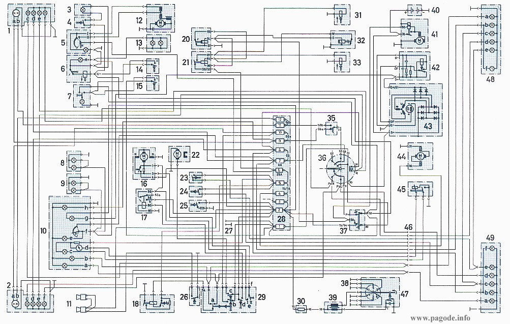 Schaltplan Mercedes 230 SL Pagode